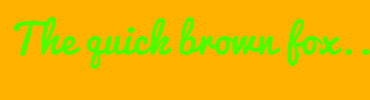 Image with Font Color 49FF00 and Background Color FFB200